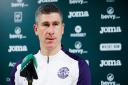 Nick Montgomery speaks to the media ahead of Hibs' trip to face Aberdeen